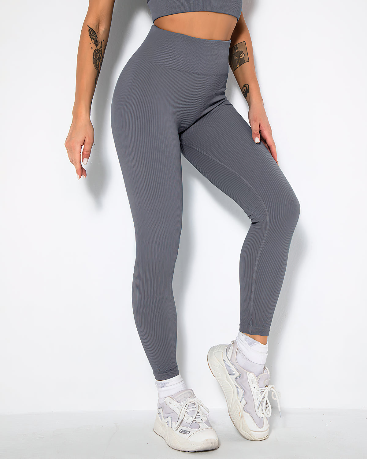 Nieve Ribbed Athleisure Leggings