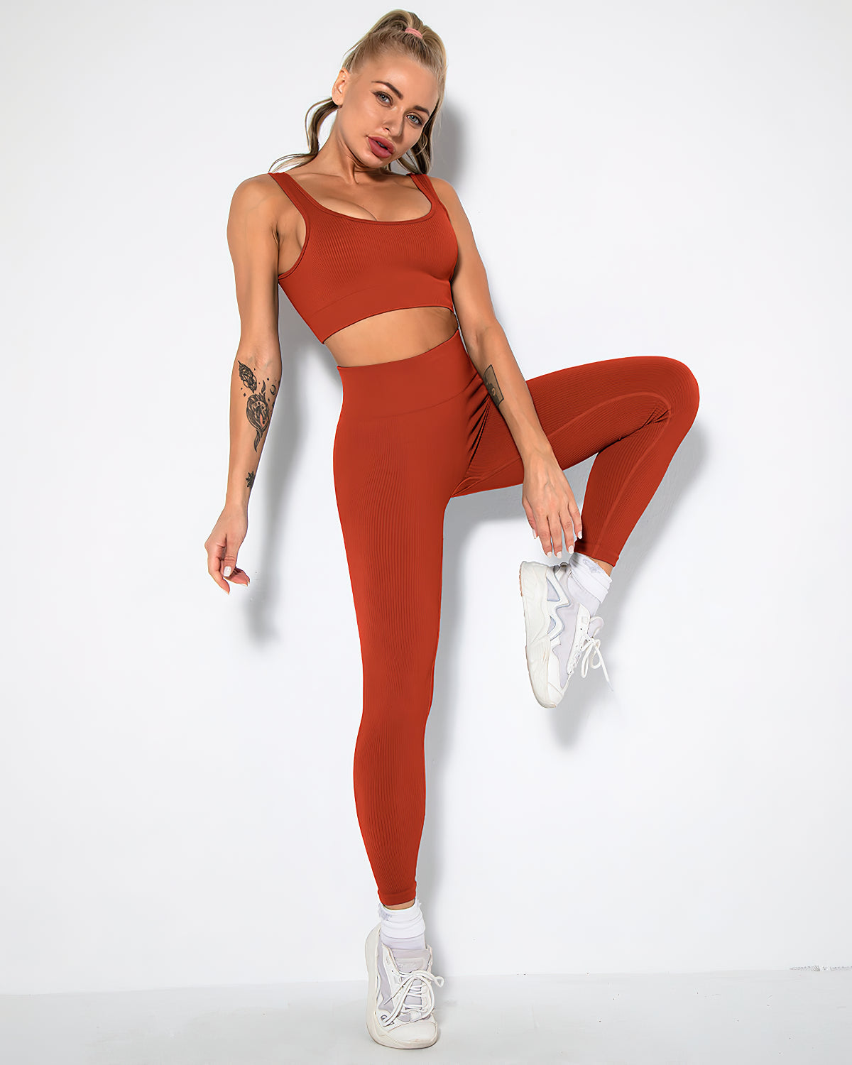 Nieve Ribbed Athleisure Leggings
