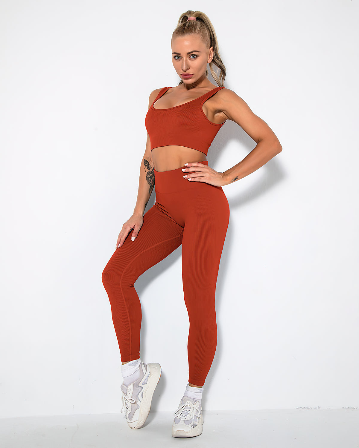 Nieve Ribbed Athleisure Leggings
