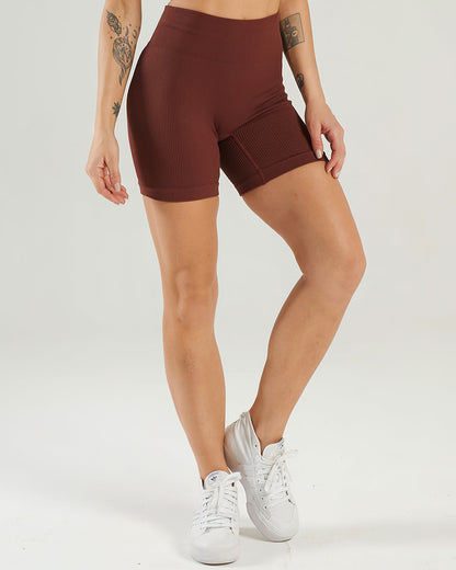 Nieve Ribbed Seamless Shorts - Buccaneer