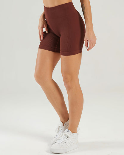 Nieve Ribbed Seamless Shorts - Buccaneer