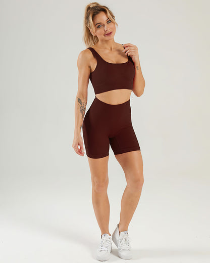 Nieve Ribbed Seamless Shorts - Buccaneer