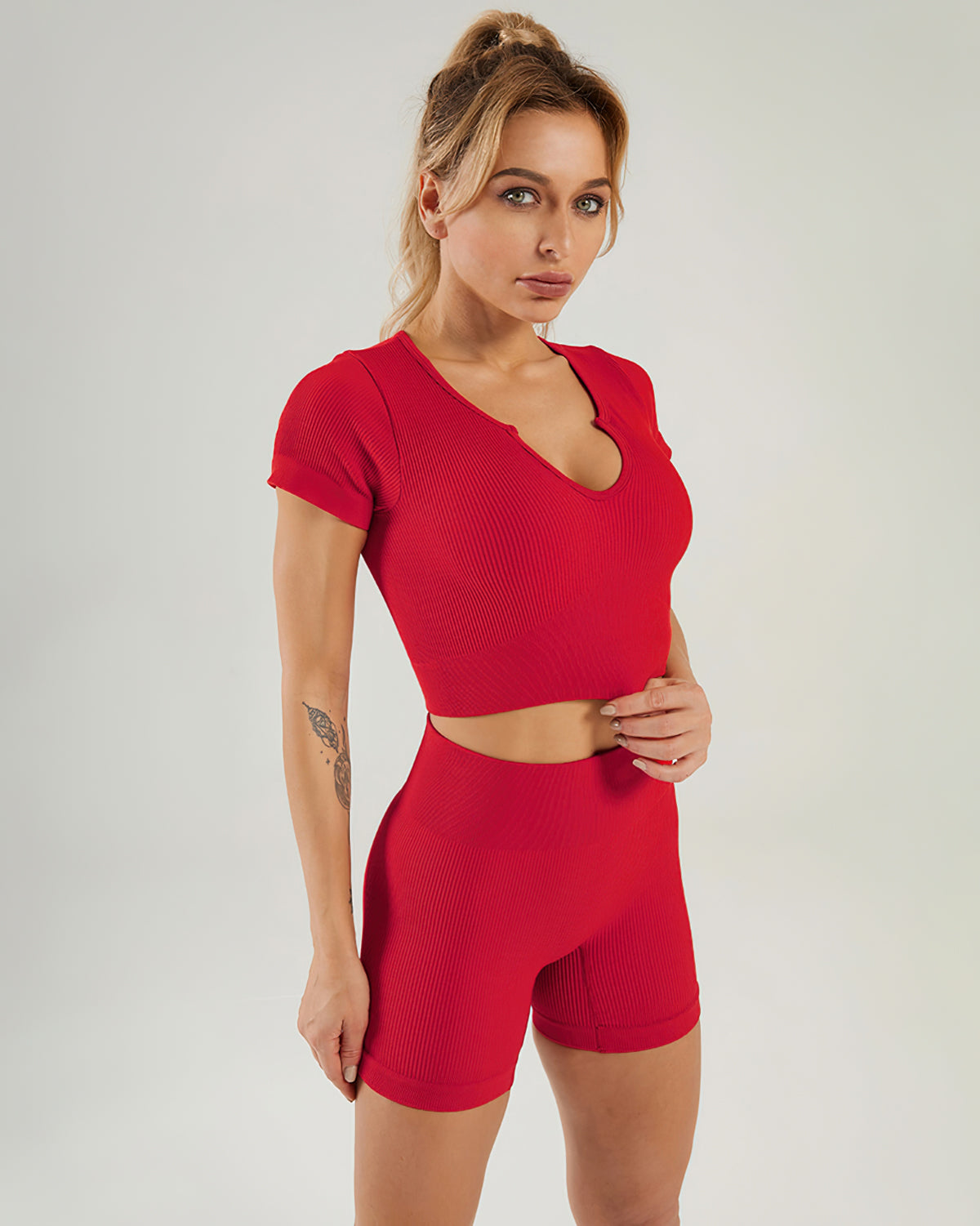 Nieve Ribbed Athleisure Shorts