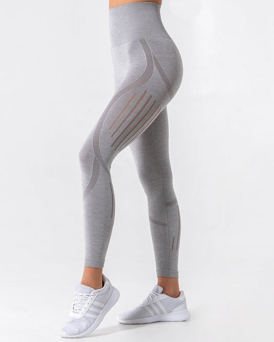 Nina Luxe Hollow Leggings - Grey