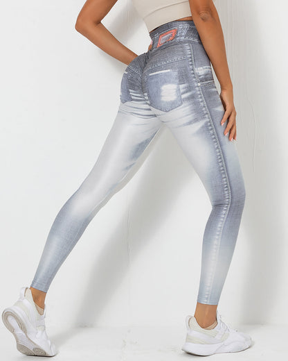 Normani Denim Scrunch Leggings