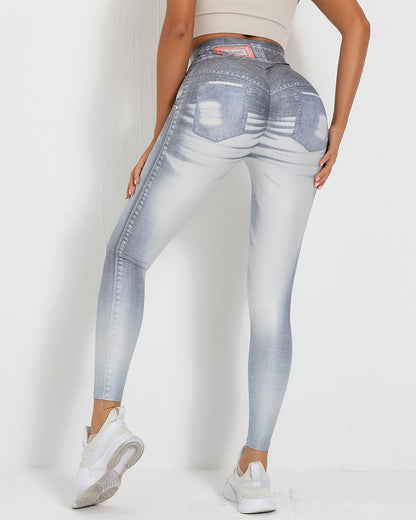 Normani Denim Scrunch Leggings