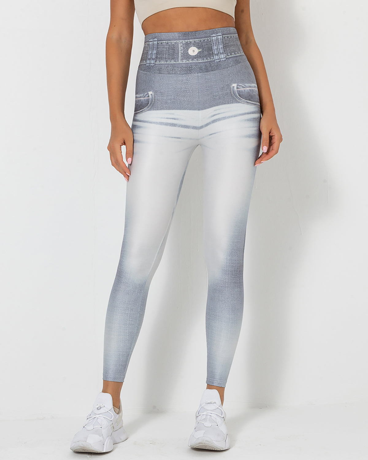 Normani Denim Scrunch Leggings
