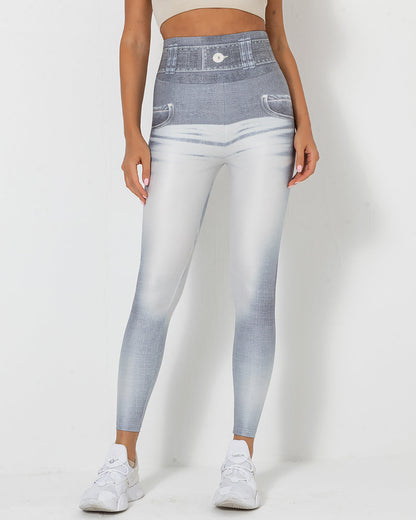 Normani Denim Scrunch Leggings