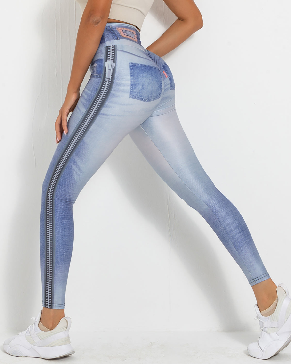 Normani Denim Scrunch Leggings