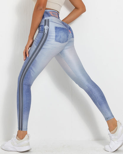 Normani Denim Scrunch Leggings