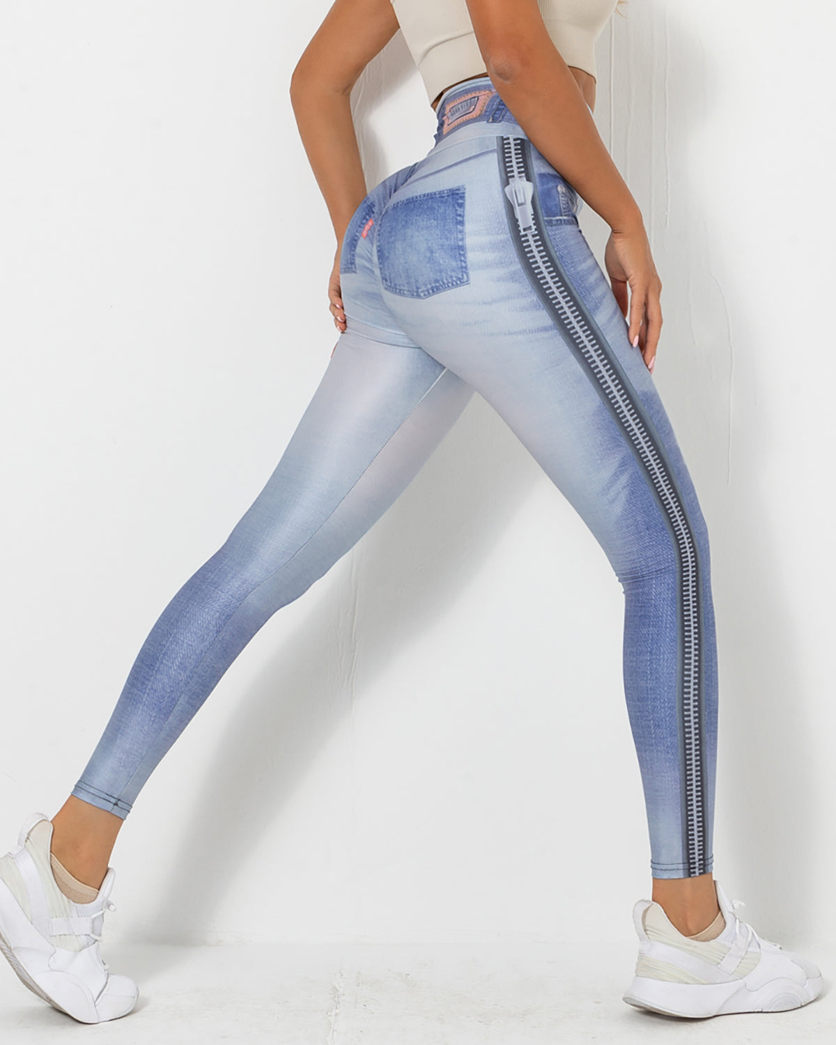 Normani Denim Scrunch Leggings