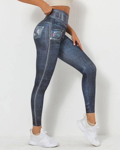 Normani Denim Scrunch Leggings