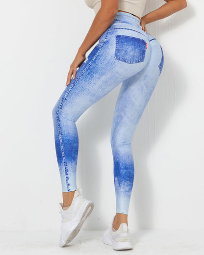Normani Denim Scrunch Leggings