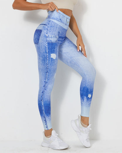 Normani Denim Scrunch Leggings