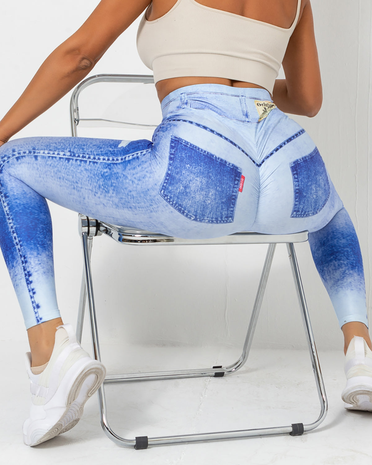 Normani Denim Scrunch Leggings