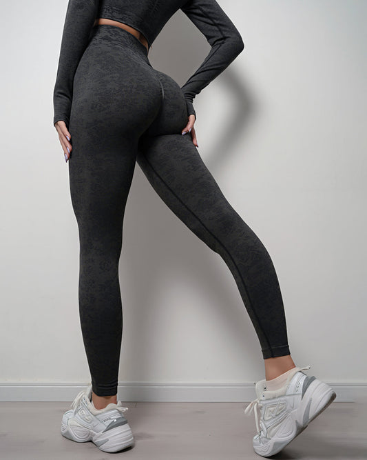 Omira Seamless Scrunch Leggings - Black