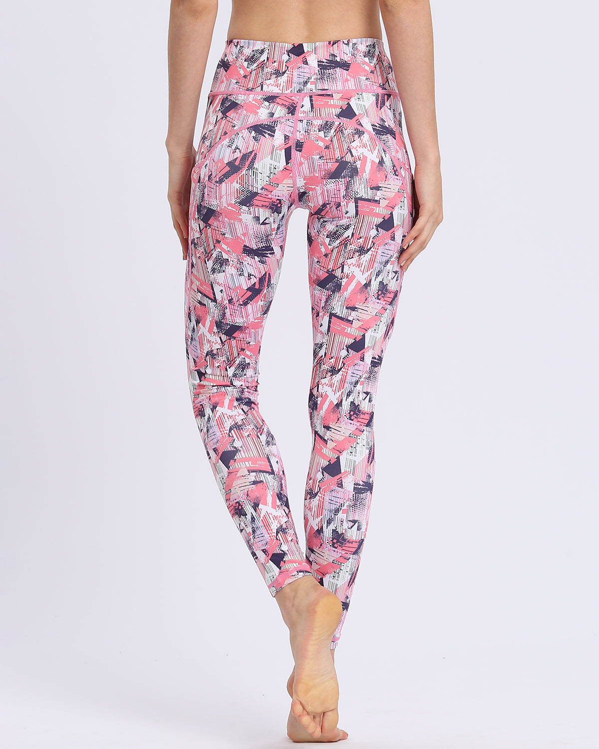 Pink Abstract Pocket Leggings
