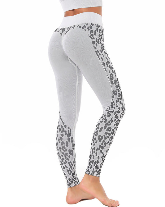 River Leopard Seamless Leggings - Grey