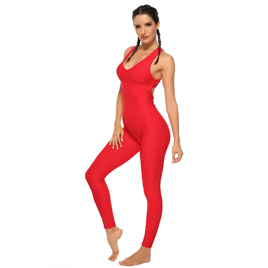 Booty Lifting x Anti-Cellulite Red Jumpsuit