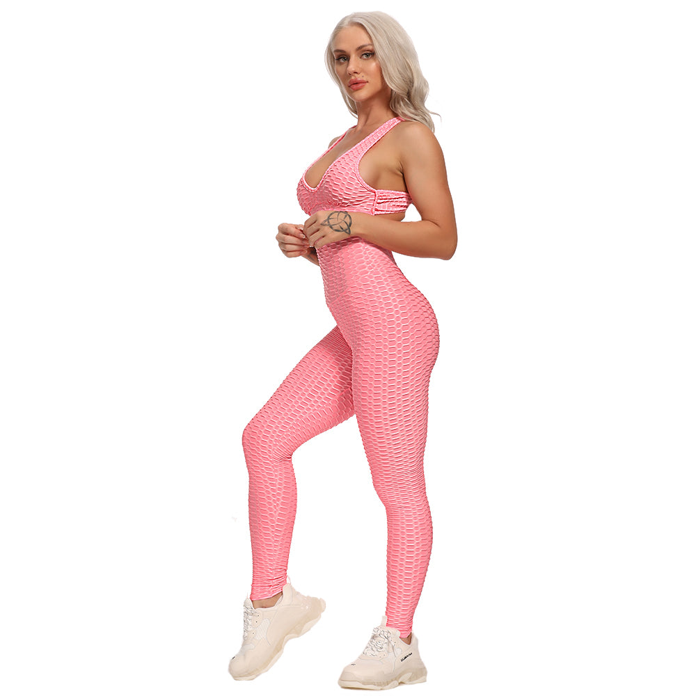 Booty Lifting x Anti-Cellulite Pink Jumpsuit