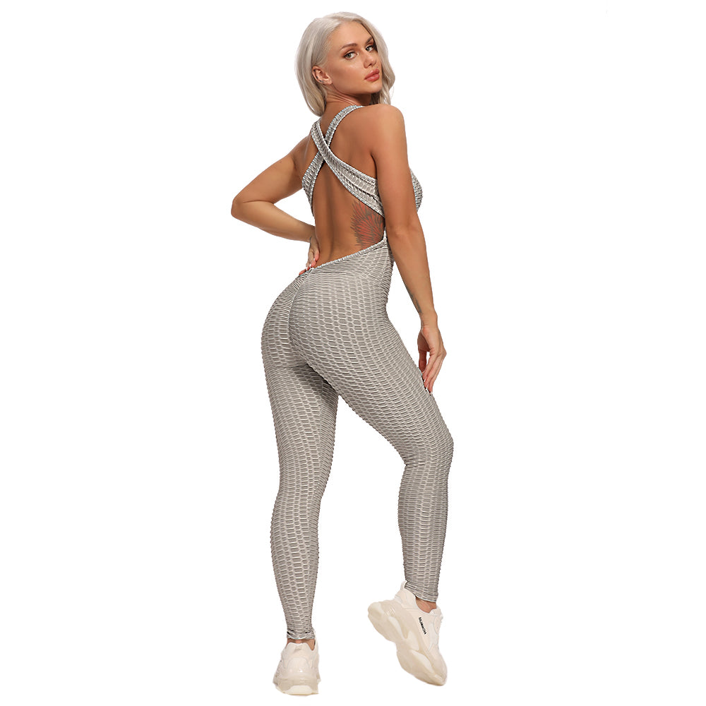 Booty Lifting x Anti-Cellulite Grey Jumpsuit