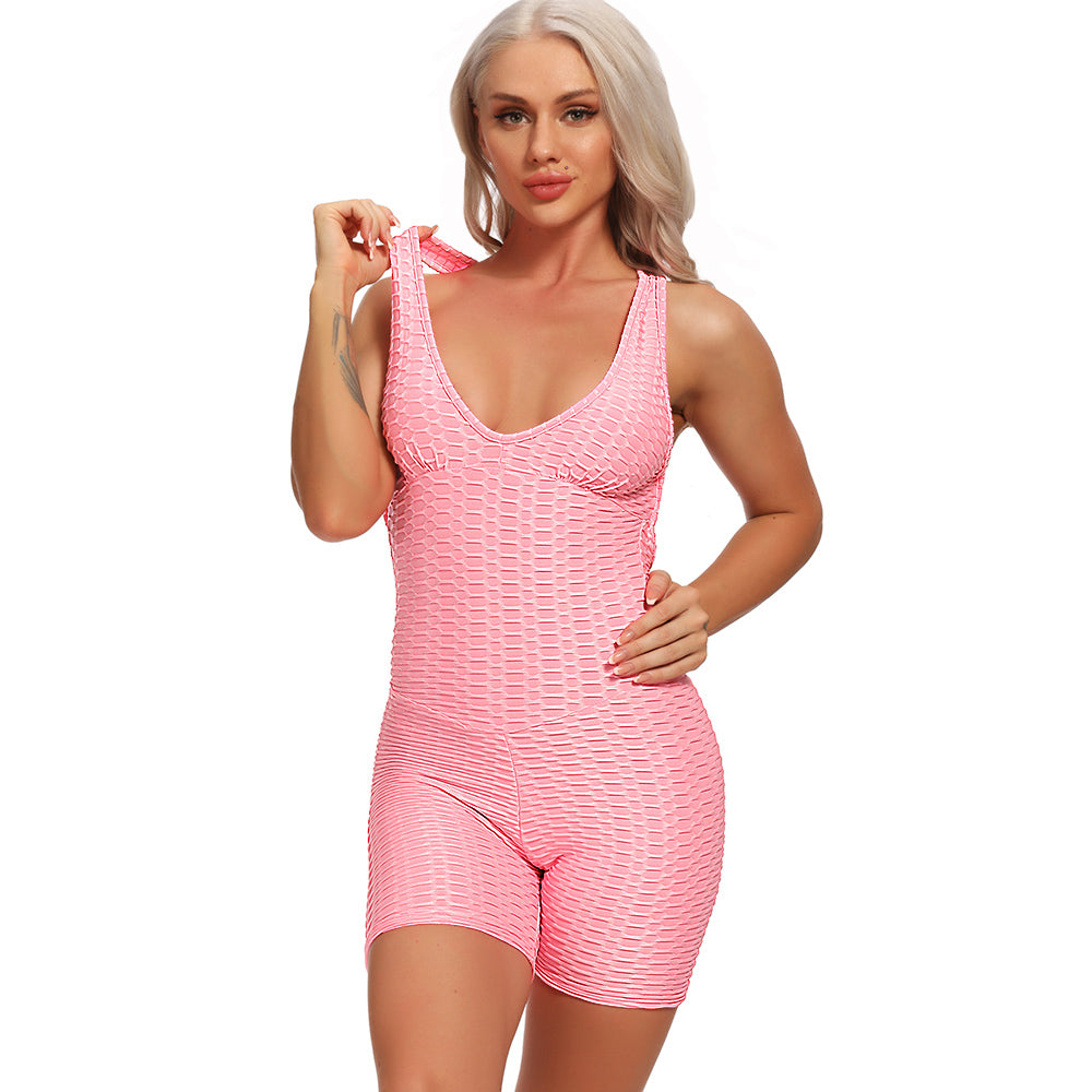 BOOTY LIFTING X ANTI-CELLULITE PINK ROMPER