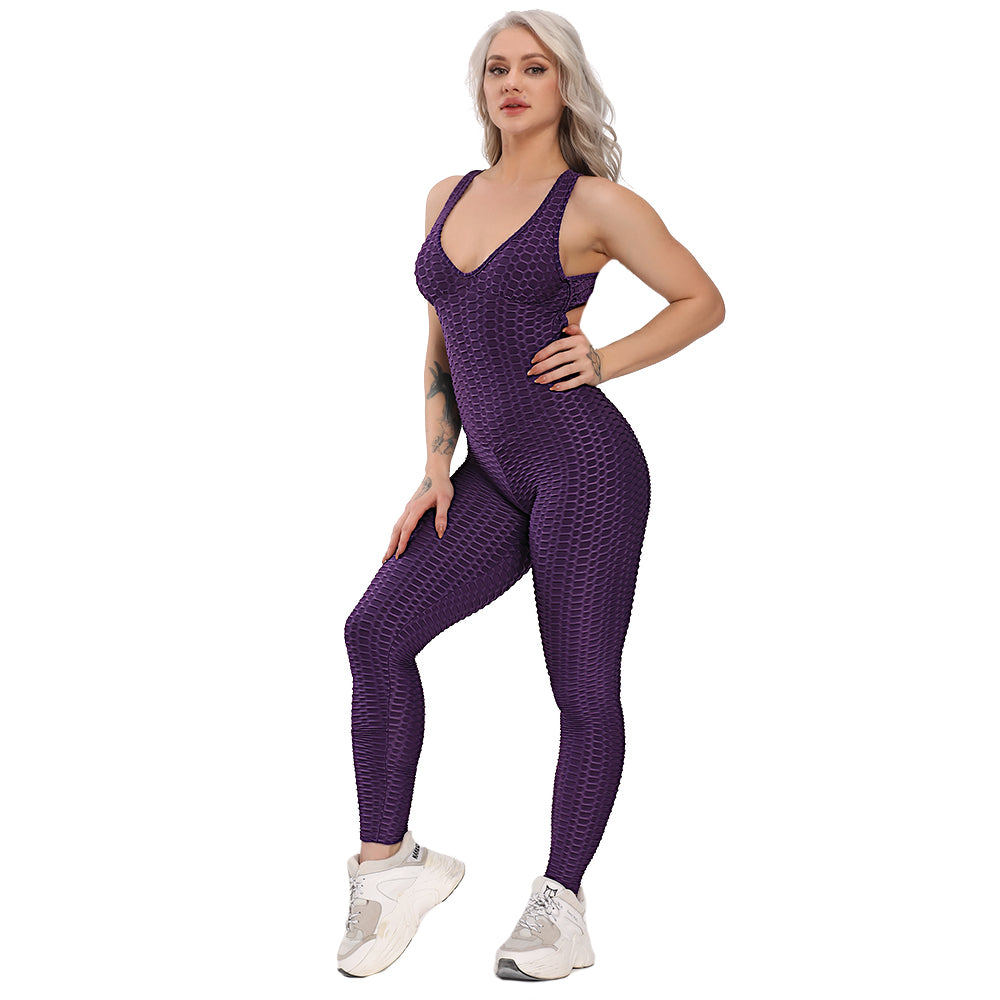 Booty Lifting x Anti-Cellulite Purple Jumpsuit