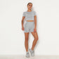 Seamless Fitness Shorts - Light Grey