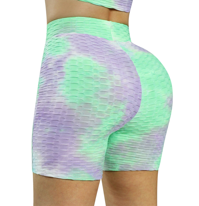 BOOTY LIFTING X ANTI-CELLULITE SHORTS & TOP SET - GALACTIC GREEN
