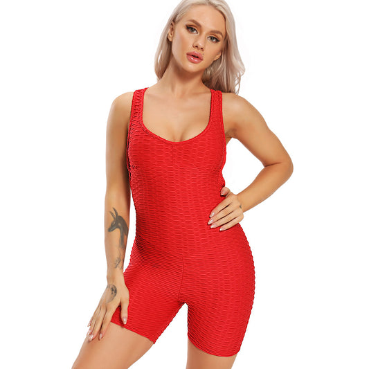 BOOTY LIFTING X ANTI-CELLULITE RED ROMPER