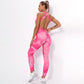 BOOTY LIFTING X ANTI-CELLULITE PINK & WHITE JUMPSUIT