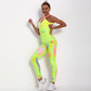 BOOTY LIFTING X ANTI-CELLULITE NEON & PINK JUMPSUIT