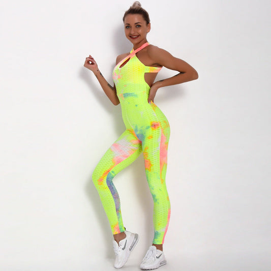 BOOTY LIFTING X ANTI-CELLULITE NEON & PINK JUMPSUIT