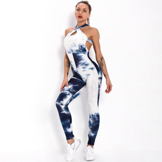 BOOTY LIFTING X ANTI-CELLULITE WHITE & NAVY JUMPSUIT